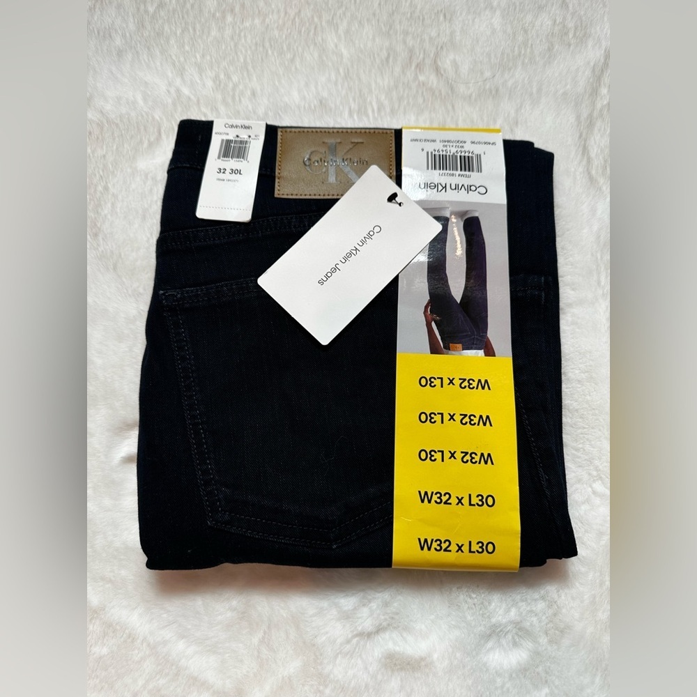 Calvin Klein Men's Dark Blue Straight Jeans